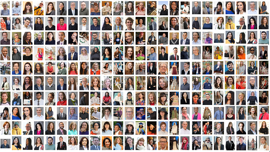 collage of portraits featuring FIT alumni, faculty, donors, students
